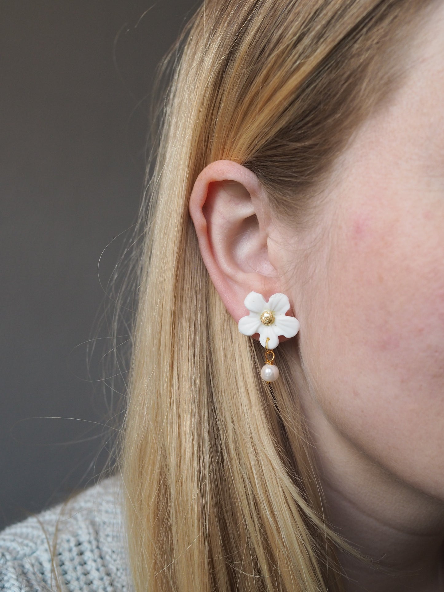 Flora Ørestik m/ perle